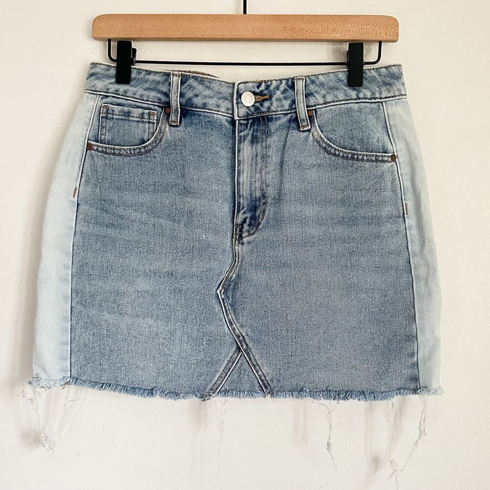 PacSun Distressed Denim Mini Skirt Blue Size 28